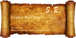 Sipka Róbert névjegykártya