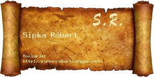 Sipka Róbert névjegykártya